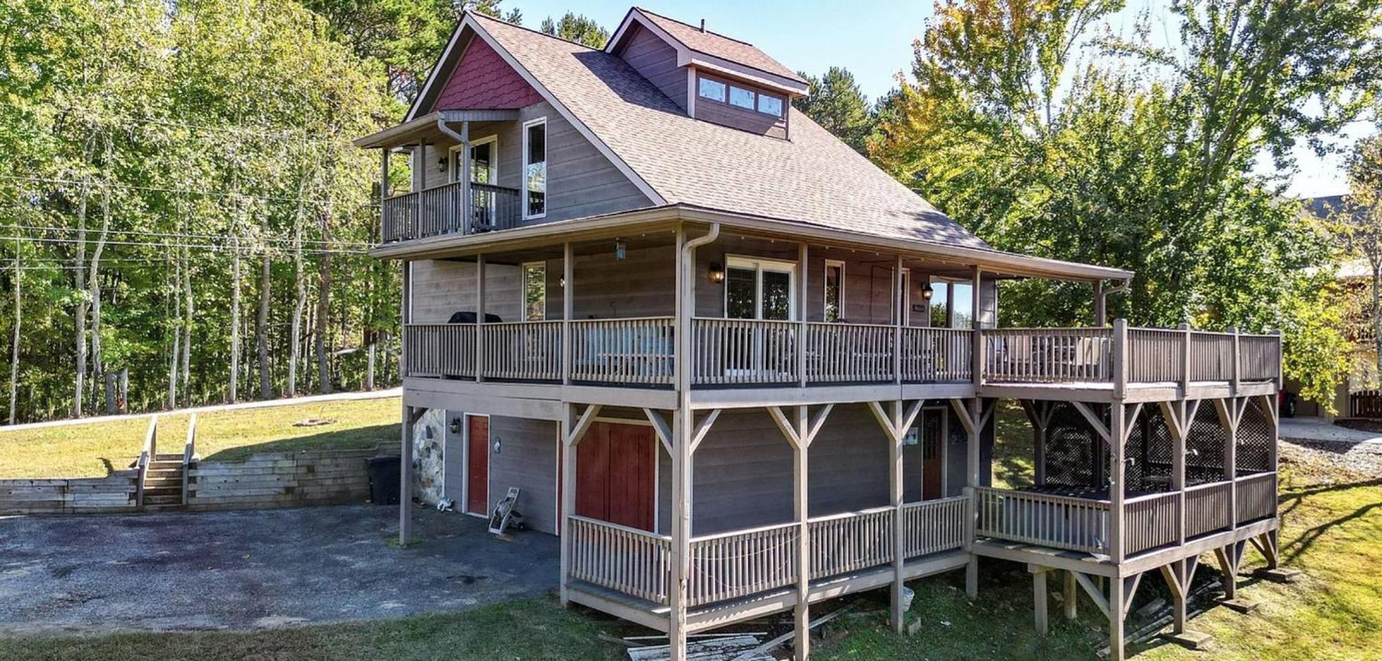 Birds Eye Cabin - Sunset & Starry Retreat Pet Friendly W Private Hottub, Fire Pit And Game Room Ellijay Exterior foto